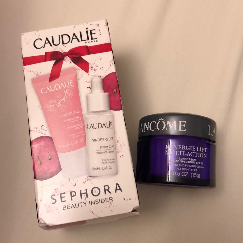 Caudalie Paris + Lancome sunscreen/skin cream